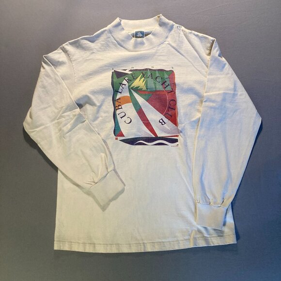 Long Sleeve Semi-Turtleneck Shit with Graphic - Size Large - Picture 1 of 9